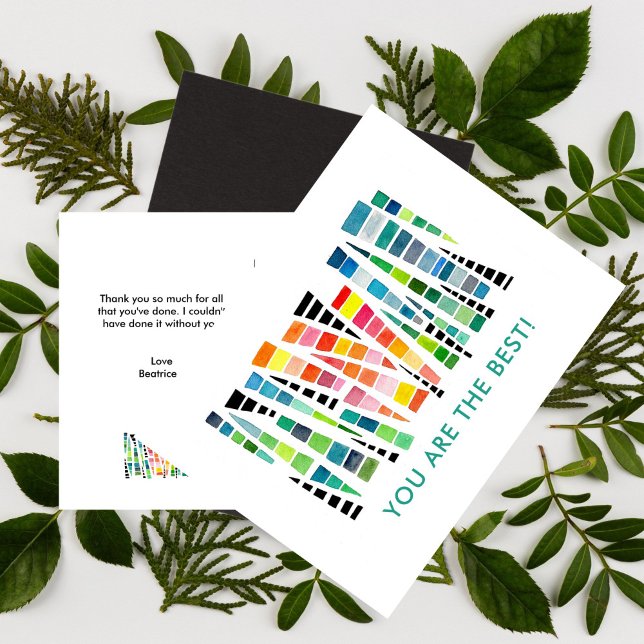 Sie sind das beste Dankeschön Postkarte (You are the best Watercolor friendship card)