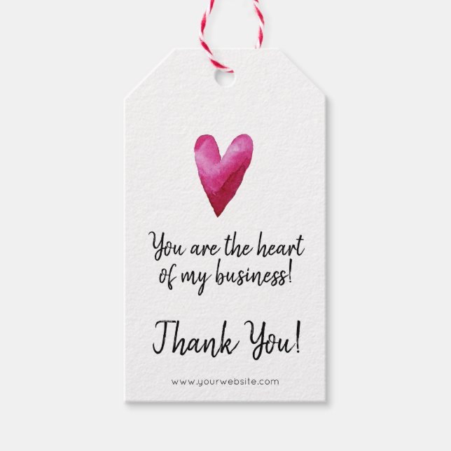 Sie sind das Herz meines Geschäfts Geschenkanhänger (Vorderseite)