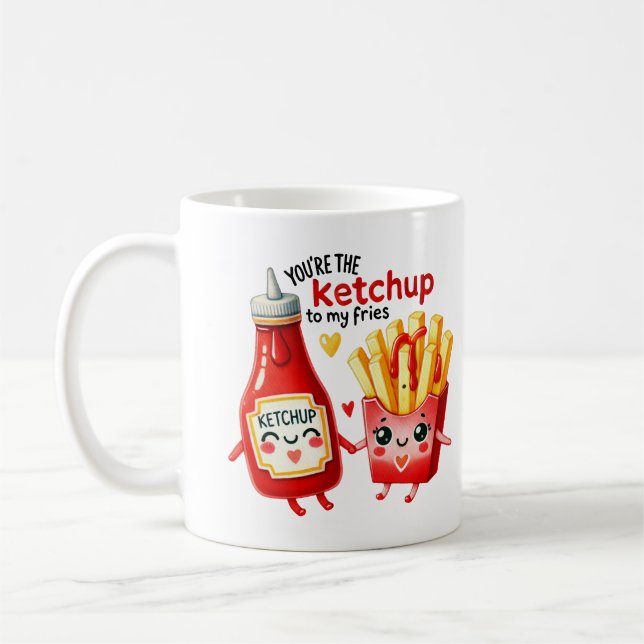 Sie sind das Ketchup zu My Fries -Tasse Kaffeetasse (Links)