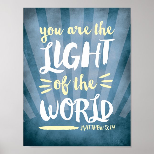 Sie sind das Licht der Welt christliche Geschenke Poster (Vorne)
