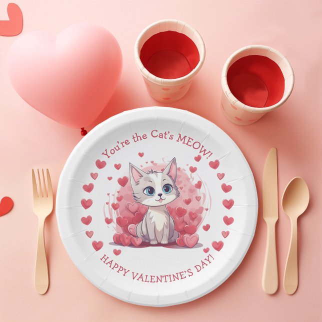 Sie sind das "Meow Small Kid's Class Valentine" de Pappteller (Von Creator hochgeladen)