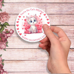 Sie sind das "Meow Small Kid's Class Valentine" de Runder Aufkleber