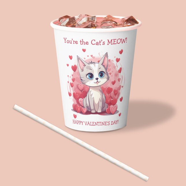 Sie sind das Meow Valentine der Katze Pappbecher (Von Creator hochgeladen)