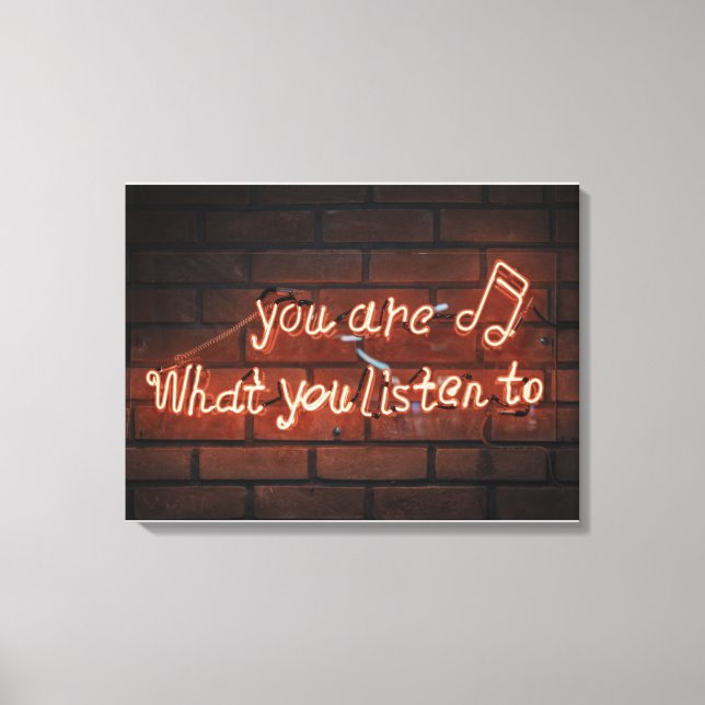 "SIE SIND DAS, WAS SIE SIEHEN" NICHTLICHTSIGN LEINWANDDRUCK (Vorderseite)