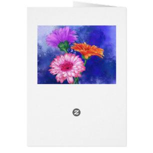 Sie sind die besondere Karte Drei Farben Gerberas