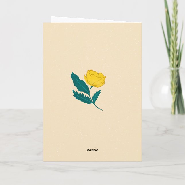 Sie sind die besten handgeschriebenen Blumenschmuc Dankeskarte (Rückseite)