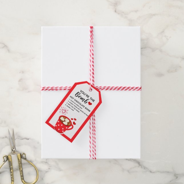 Sie sind die Bombe, die heiße Kakaombombe-Markieru Geschenkanhänger (Mit Garn)