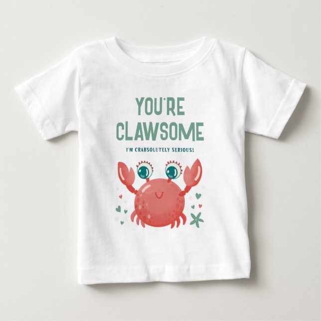 Sie sind die Clawsome Valentine Day Card Baby T-shirt (Vorderseite)