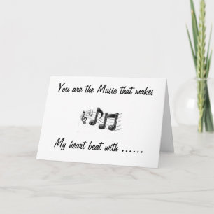 "SIE SIND DIE MUSIK" FREUNDLICHER VALENTINS DAY" FEIERTAGSKARTE