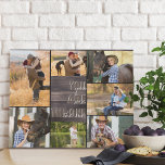 Sie sind die One 7 Foto Collage Rustic Wood Künstlicher Leinwanddruck<br><div class="desc">Rustikales Foto Collage Imitate Leinwand, die Sie mit 7 Ihrer Lieblings-Fotos personalisieren können. Dieses Landhaus Holzeffekt Design wird mit den Worten "Sie sind der Einzige" in modernen übergroßen Druck und lässigen Schriftzeichen Typografie geschrieben. Die Fotovorlage ist für Sie bereit, Ihre Bilder im Uhrzeigersinn von oben links hinzuzufügen. Die Bildvorlage wird...</div>
