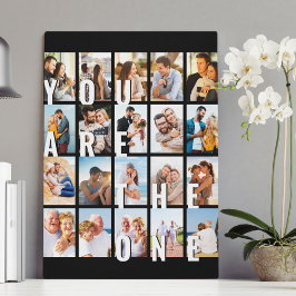 Sie sind die One Romantic 20 Foto Collage Black Leinwanddruck