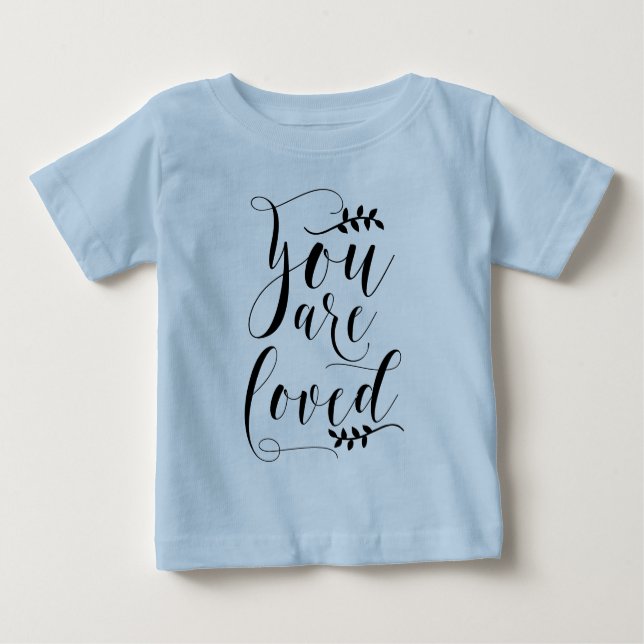 Sie sind die Personalisierte moderne Kalligrafie Baby T-shirt (Vorderseite)
