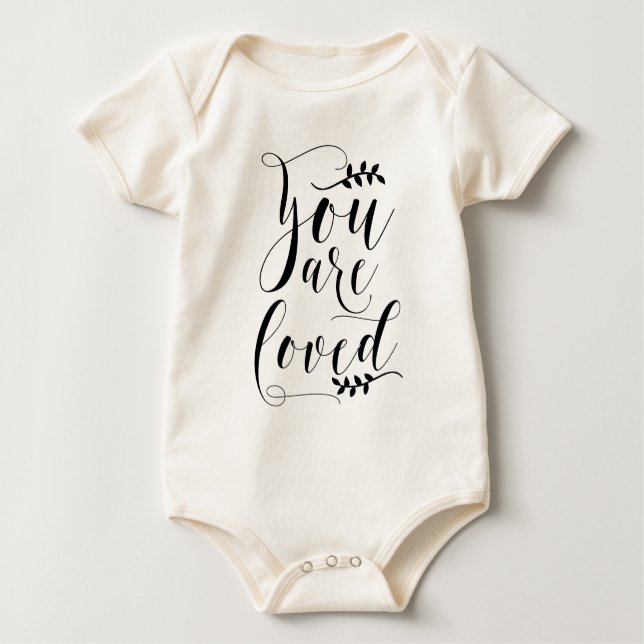 Sie sind die Personalisierte moderne Kalligrafie Baby T-shirt (Vorderseite)