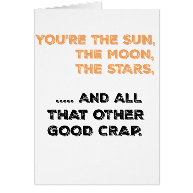 Sie sind die Sonne, der Mond, die Sterne… (Vorne)