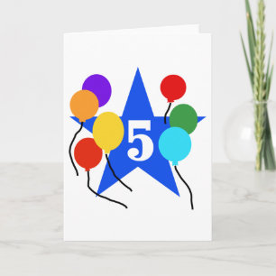 Sie sind die Stern-5. Geburtstags-T-Shirts und die Karte