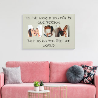 Sie sind die Welt - Custom Foto MAMA Canvas Print Leinwanddruck