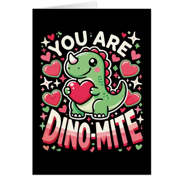 Sie sind Dino-Mite - Niedlicher Dinosaurier Valent (Vorne)