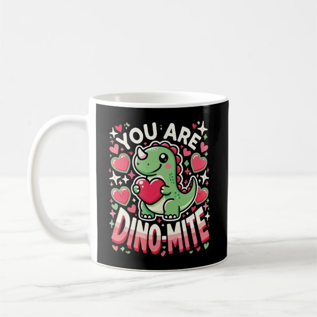 Sie sind Dino-Mite - Niedlicher Dinosaurier Valent Kaffeetasse (Links)