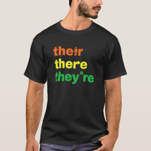 Sie sind dort Grammatiker Nerd Englisch Lehrer J T-Shirt