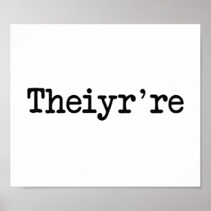 Sie sind dort, sie sind Grammer Typo Poster