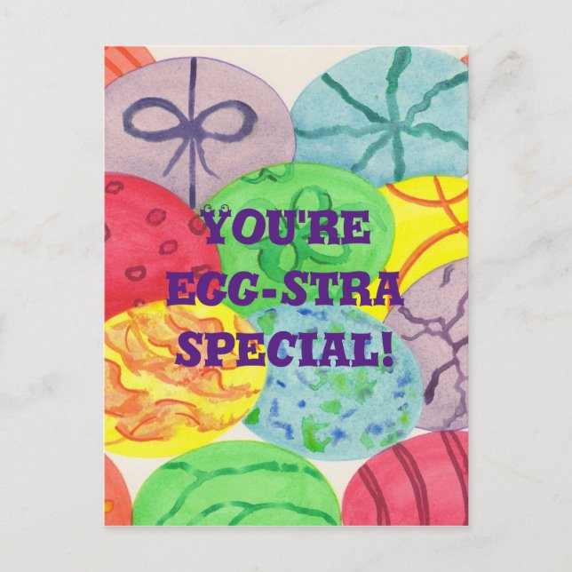 Sie sind Eierstra-Spezialeier für Ostern Postkarte (Vorderseite)