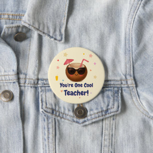 Sie sind ein Cooler Lehrer - Funny Coconut Button 