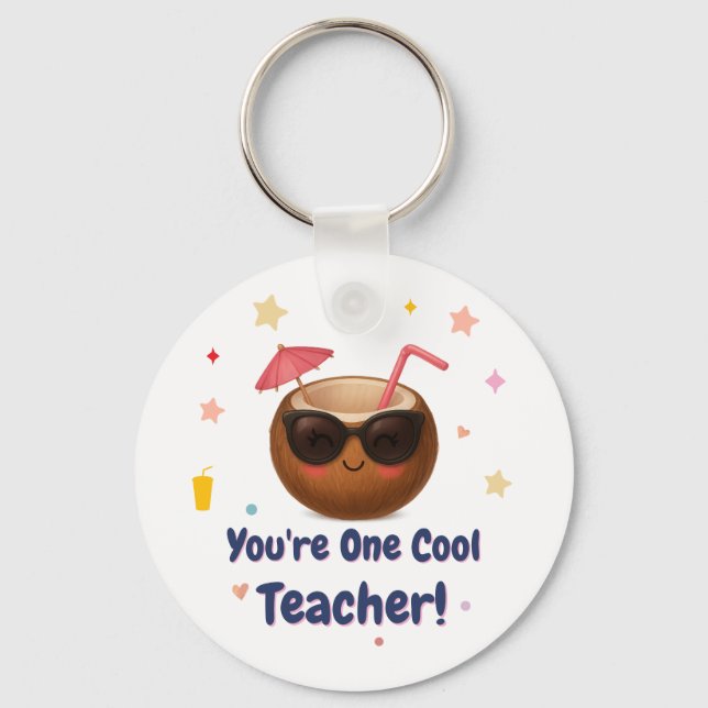 Sie sind ein Cooler Lehrer - Niedlicher Coconut-Ab Schlüsselanhänger (Vorderseite)