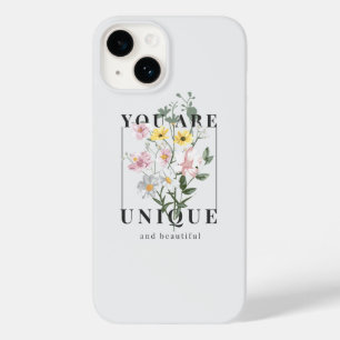 Sie sind ein einzigartiger floraler Slogan Case-Mate iPhone 14 Hülle