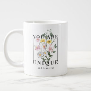 Sie sind ein einzigartiger floraler Slogan Jumbo-Tasse