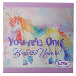 Sie sind ein einzigartiges Einhorn! Damen Mädchen Fliese