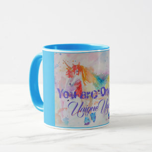 Sie sind ein einzigartiges Einhorn! Girls Ladys Ta Tasse