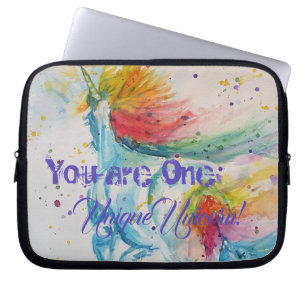 Sie sind ein einzigartiges Einhorn! Rainbow Waterc Laptopschutzhülle