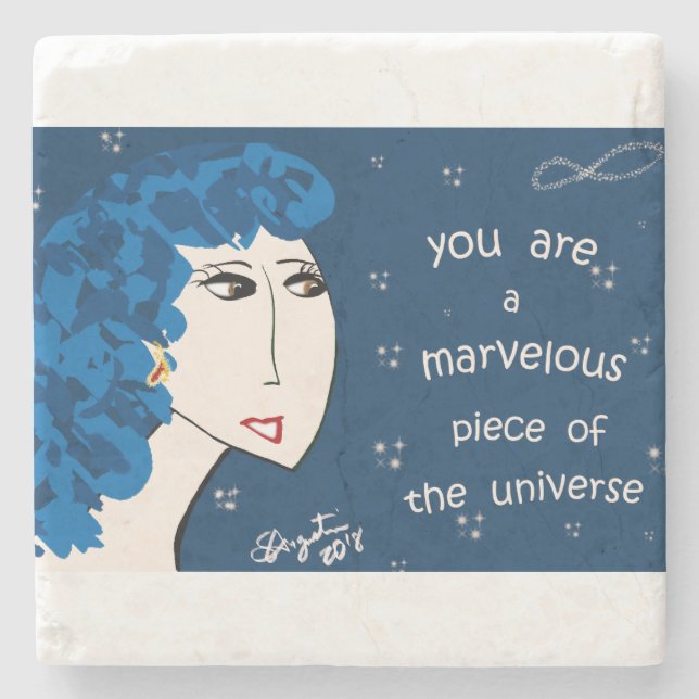 SIE SIND EIN ERSTAUNLICHES STÜCK DES UNIVERSUMS STEINUNTERSETZER (Vorderseite)