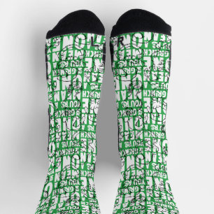 Sie sind ein Gemeines, Mr. Grinch Green Pattern Socken