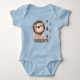 Sie sind ein großer Niedlicher Lion Baby Bodysuit Baby Strampler