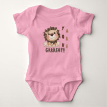 Sie sind ein großer Niedlicher Lion Baby Bodysuit