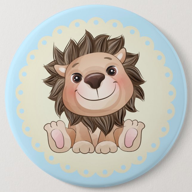 Sie sind ein großer Niedlicher Lion Baby Boy Button (Vorderseite)