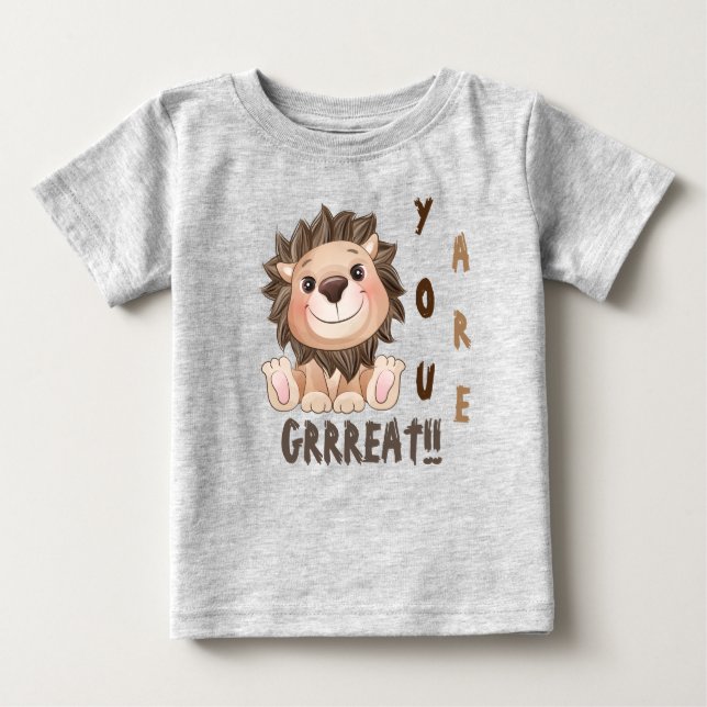 Sie sind ein großer Niedlicher Lion Baby T - Shirt (Vorderseite)