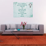 Sie sind ein Kind Gottes Stretchelkanvas Print Leinwanddruck<br><div class="desc">Schöne Stretched Leinwand für jeden und jeden Anlass! Punkt 1:39 Ein großes Versprechen Gottes,  das dir sagt,  wie besonders du Ihm bist! Aquamariner Hintergrund mit Blumendesign und einem silbernen Kreuz.</div>