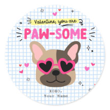 Sie sind ein paw-some Hund Pun Kids Klasse Valenti