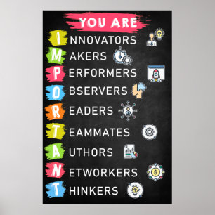 Sie sind ein wichtiges Klassenzimmer-Poster Poster