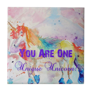 Sie sind eine einzigartige Einhorn Lila Keramik Ti Fliese