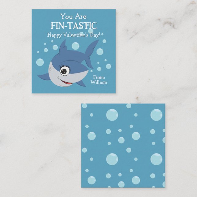 Sie sind eine Fin-Tastic-Klassenzimmer-Valentinsta Mitteilungskarte (Vorne/Hinten)