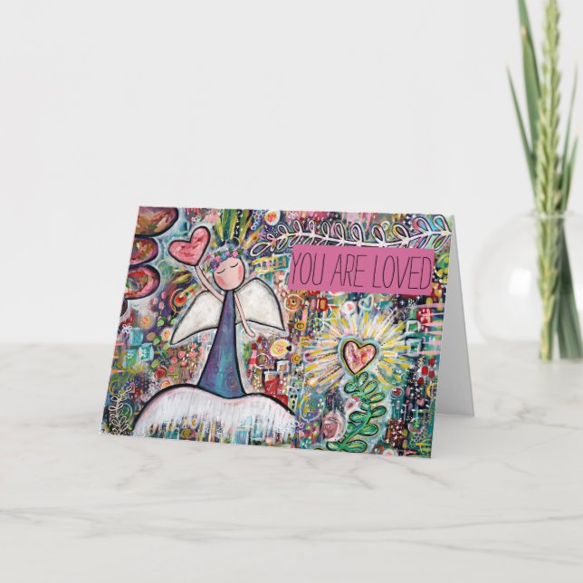 Sie sind eine geliebte Angel Card Karte (Vorderseite)