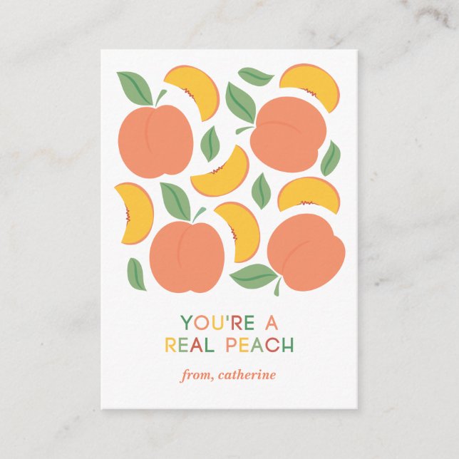 Sie sind eine Peach Class Valentine Card Begleitkarte (Vorderseite)