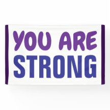 Sie sind eine starke Lila Blue Persist-Ermutigung