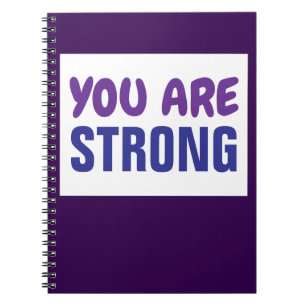 Sie sind eine starke Lila Blue Persist-Ermutigung Notizblock