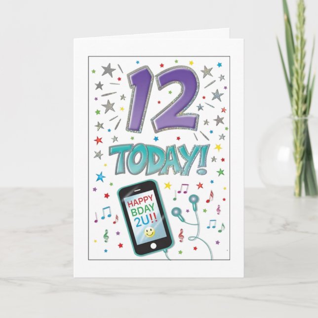 SIE SIND EINE "VORZEHN"- UND "12 JAHRE ALTE"-KARTE KARTE (Vorderseite)