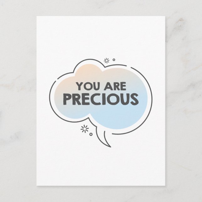 Sie sind eine wertvolle Motivation Postkarte (Vorderseite)