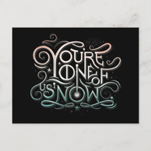 Sie sind einer von uns jetzt farbenfrohe Grafik Postkarte
